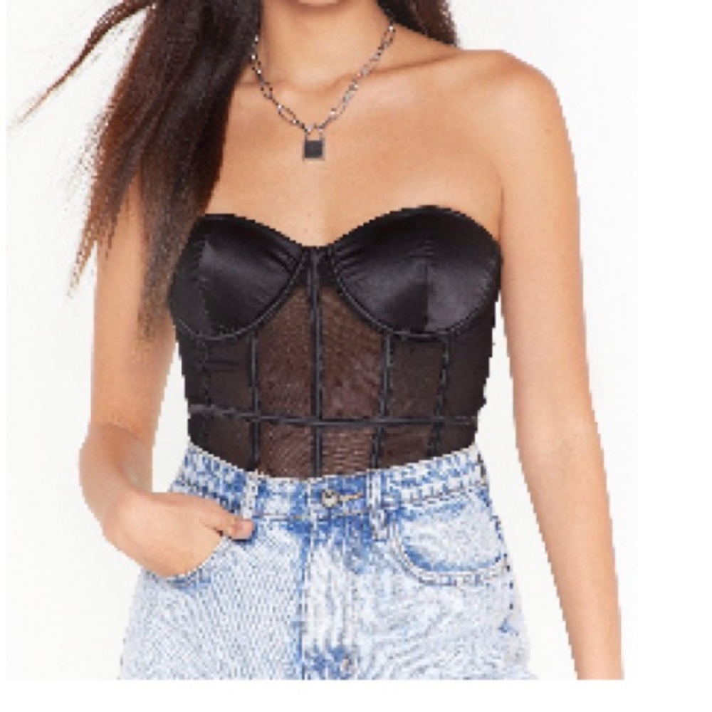 NWT NASTY GAL STRAPLESS BODYSUIT